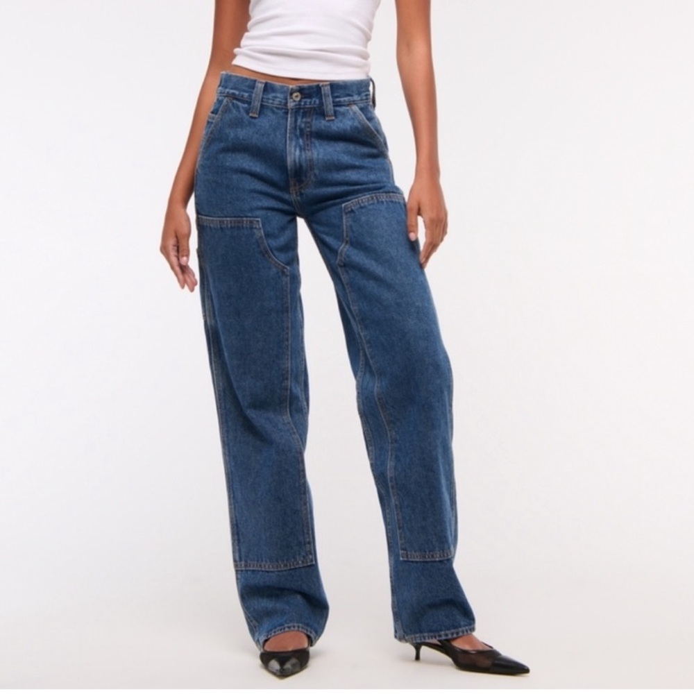 Abercrombie & Fitch The‎ Slouchy Jean Mid Rise Curve Love